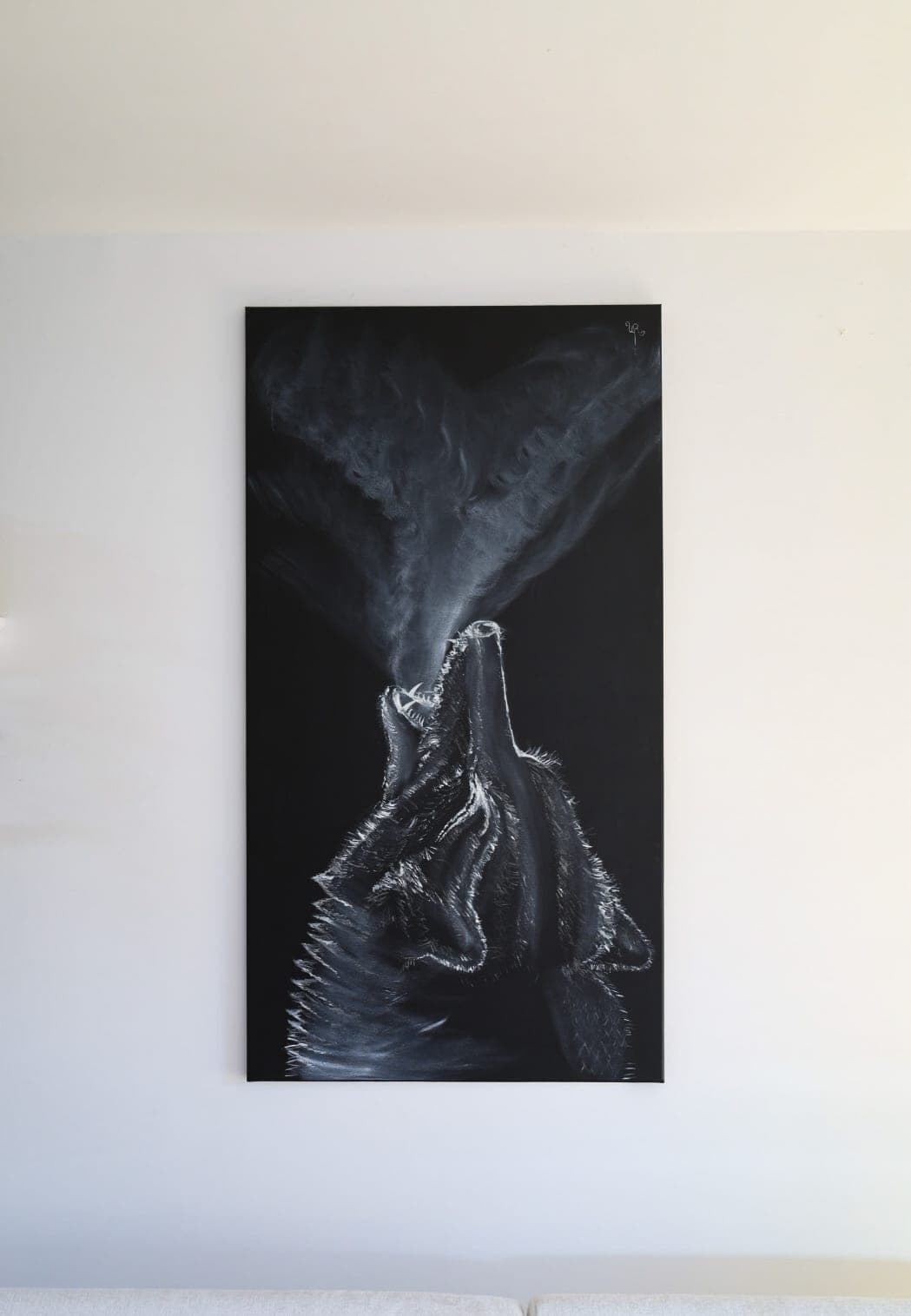 "Voice of the Night" in full, on a white wall